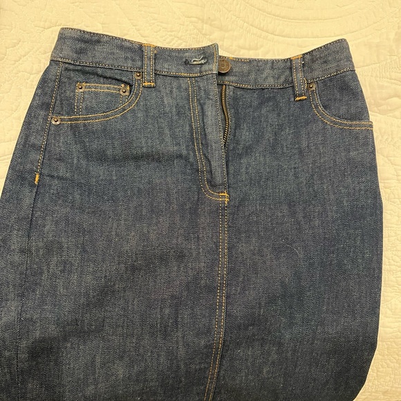 J. Crew Dresses & Skirts - Women dark blue jeans pencil skirt Jcrew